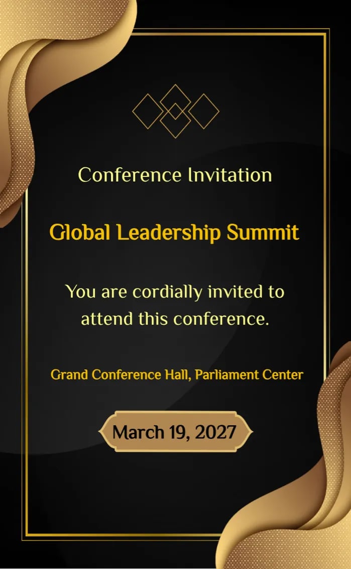 Invitation card Conference - official