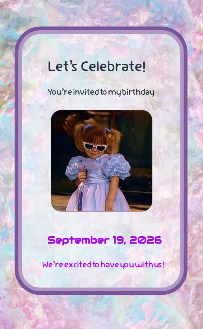 Invitation card My Birthday - birthday