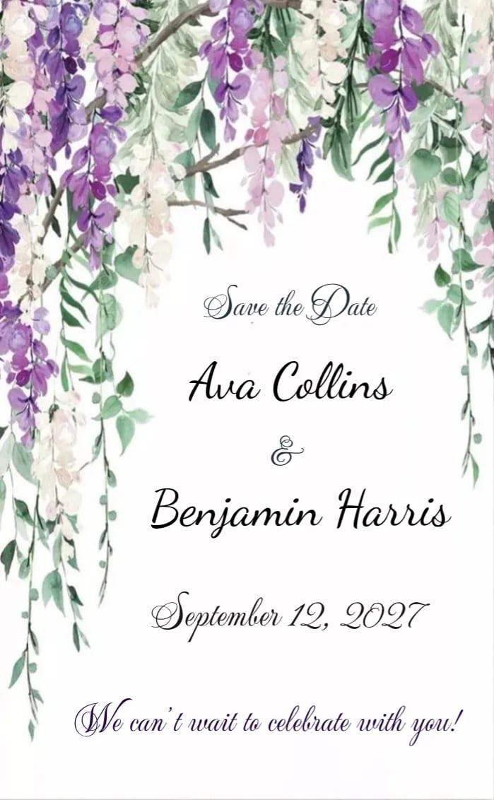 Invitation card Lavender - wedding