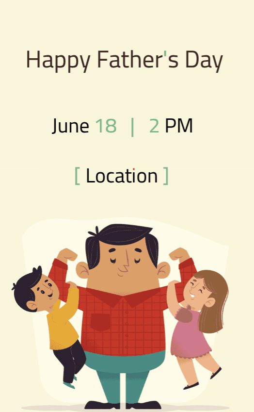 Invitation card fathers day - occasion