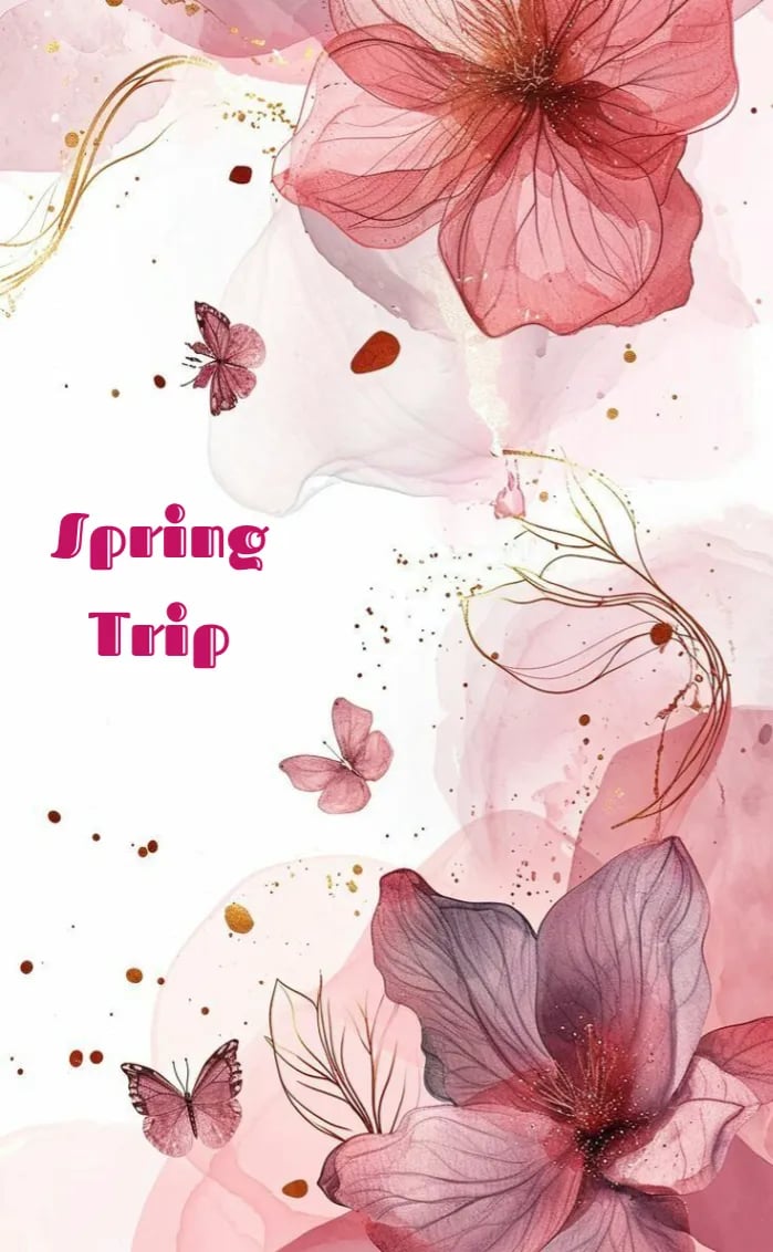 Invitation card spring trip - occasion