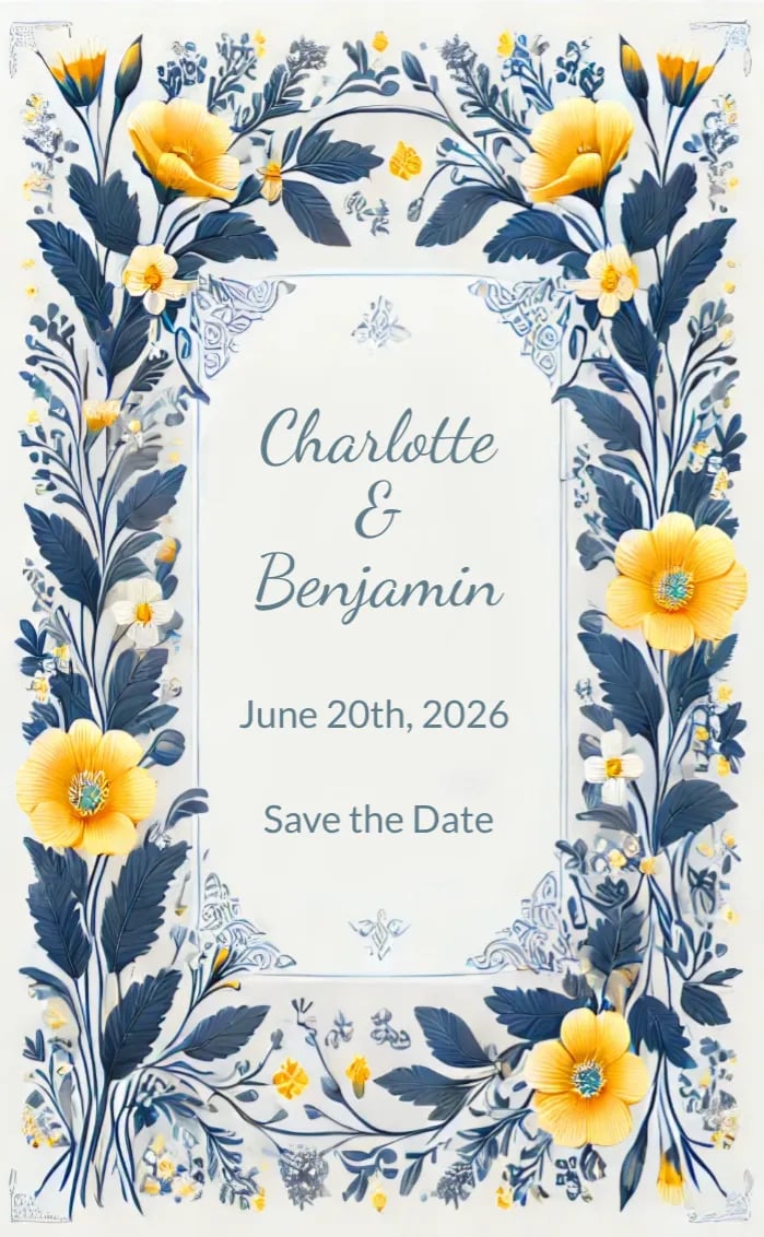 Invitation card save the date - wedding