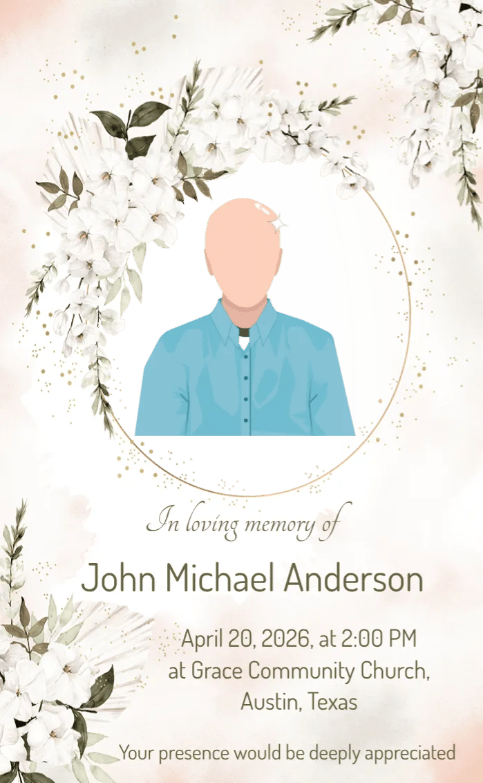 Invitation card Memorial - Memorial