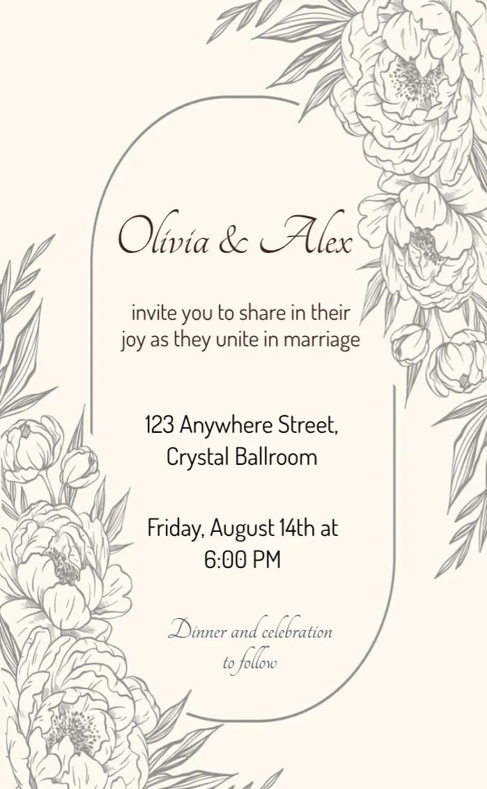 Invitation card elegant - wedding