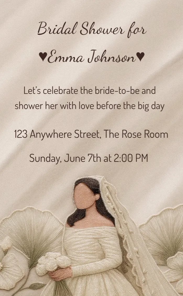 Invitation card Bridal shower - wedding