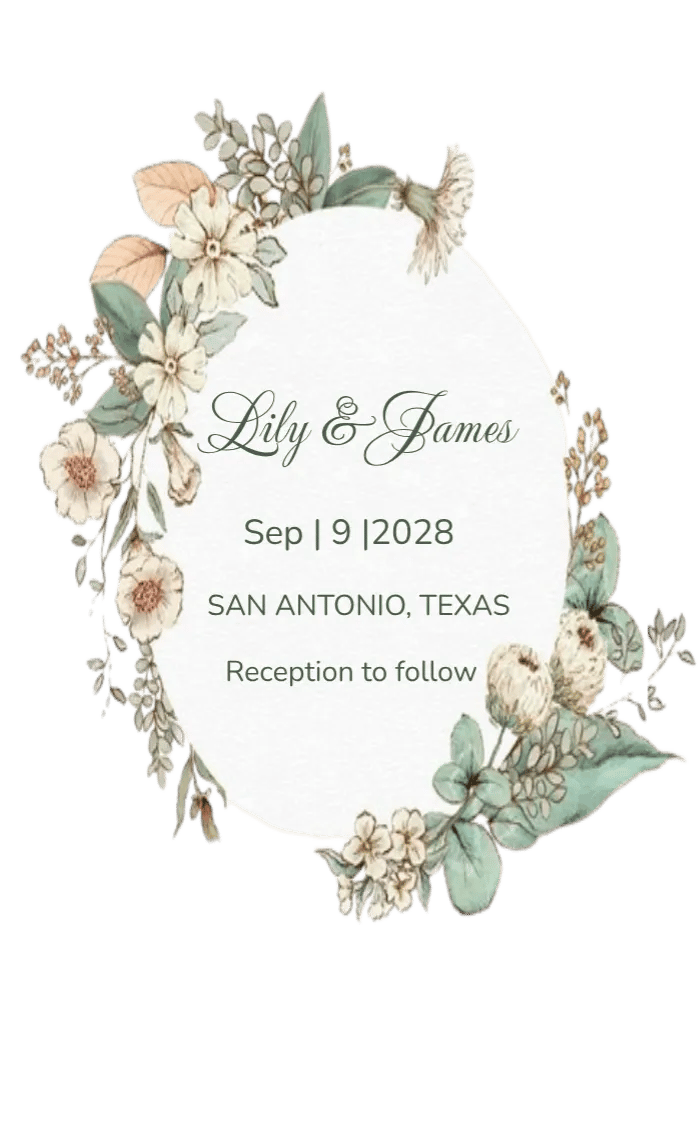 Invitation card simple - wedding