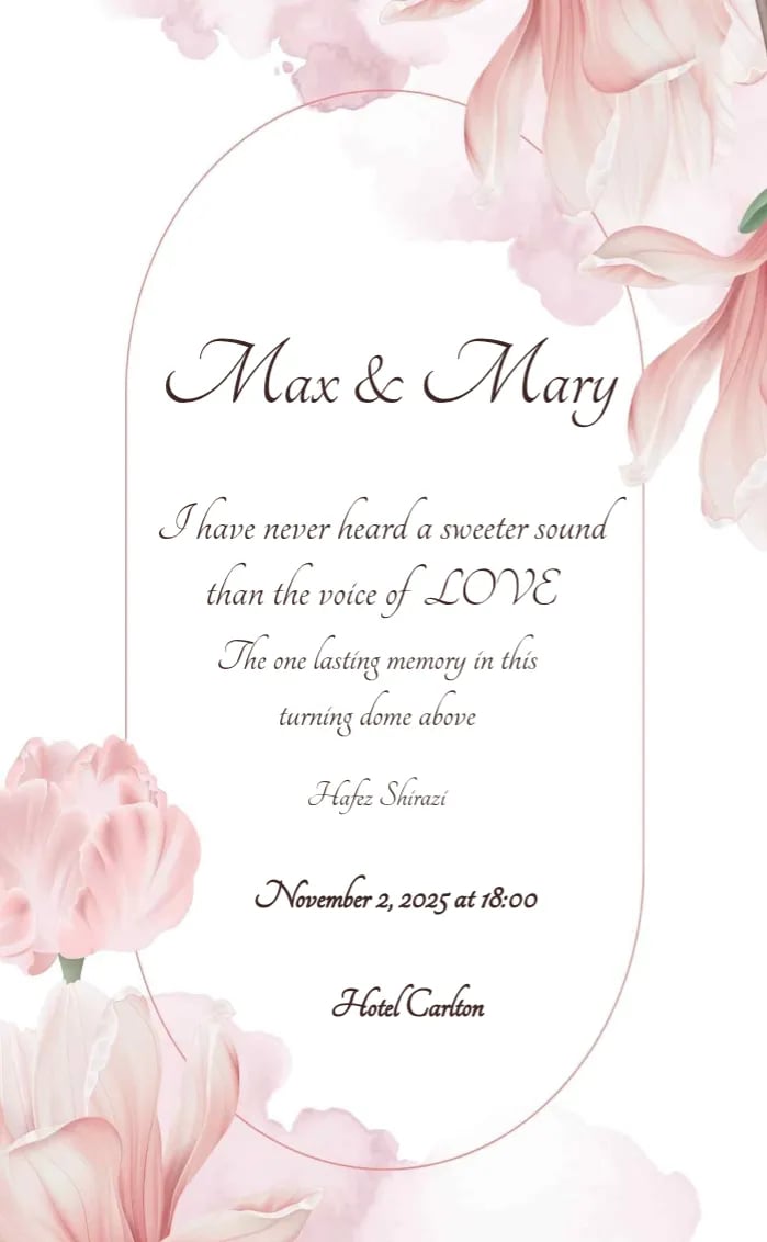 Invitation card Max Mary - wedding