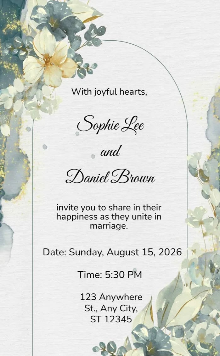 Invitation card green wedding card - wedding