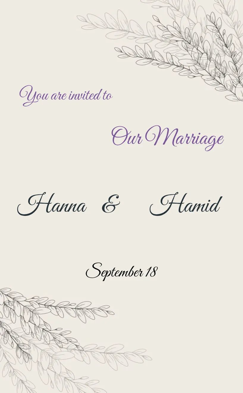Invitation card Our Mariage - wedding
