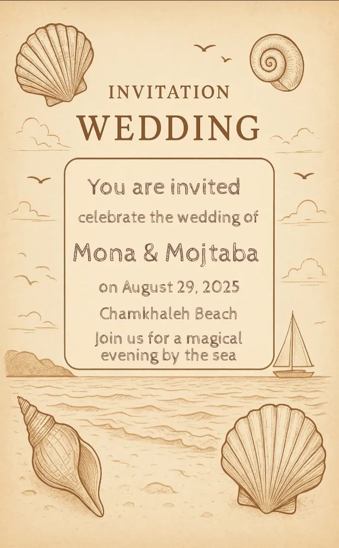 Invitation card کارت عروسی انگلیسی - wedding