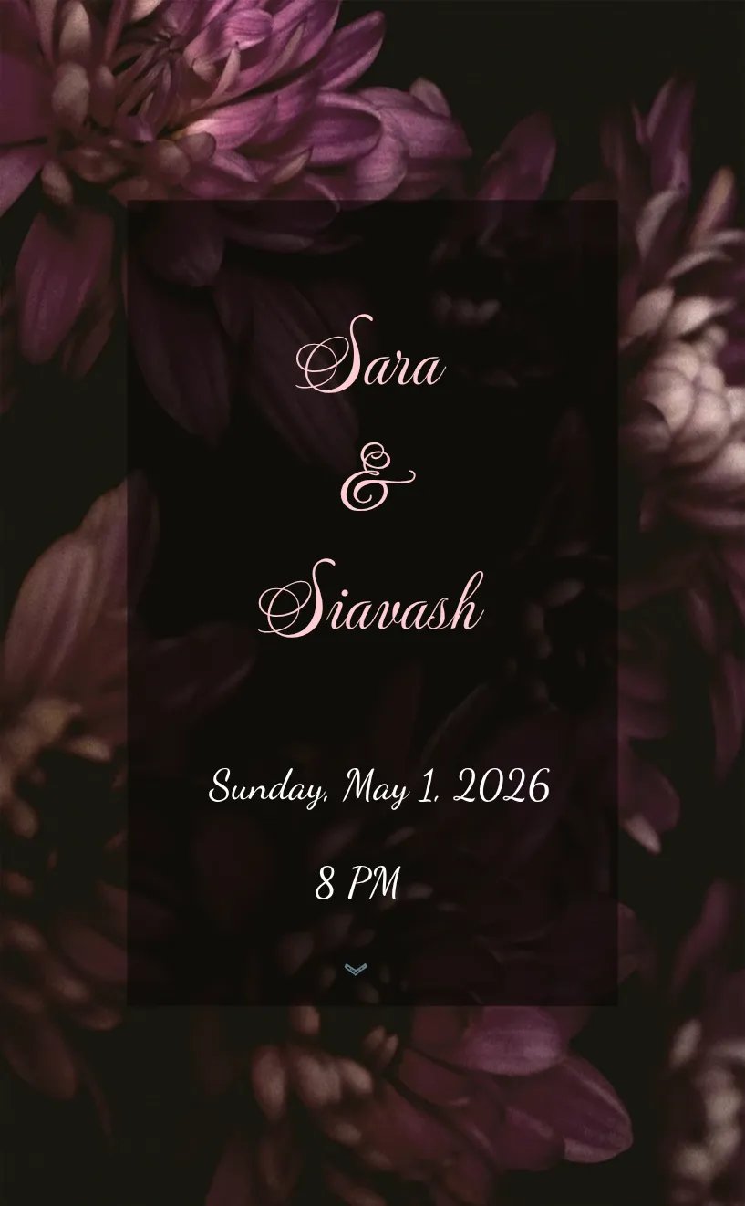 Invitation card دعوت عروسی - wedding