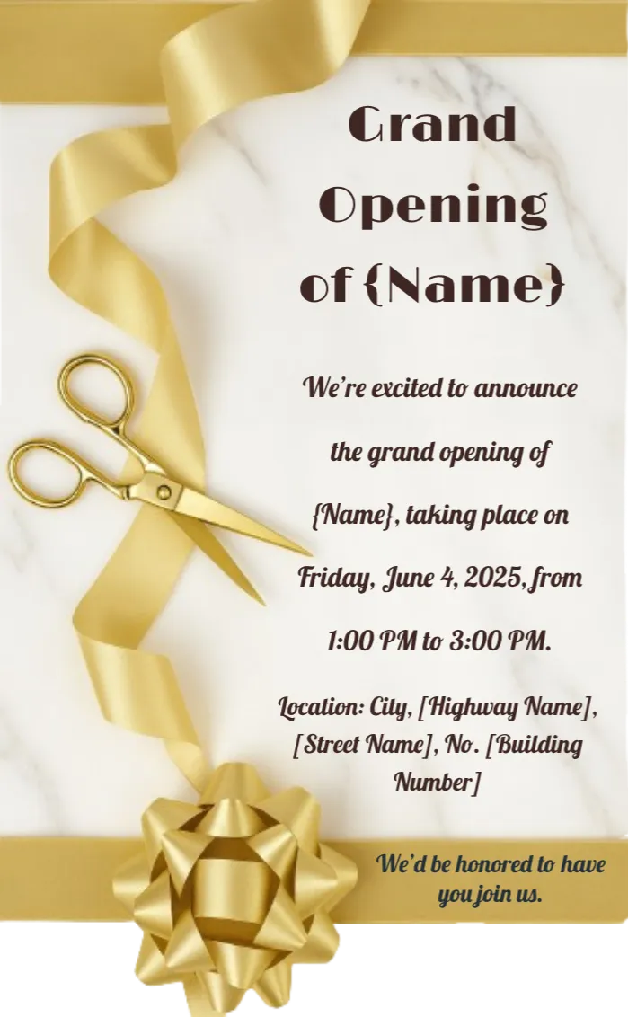 sample digital invitation card with classic and elegant design